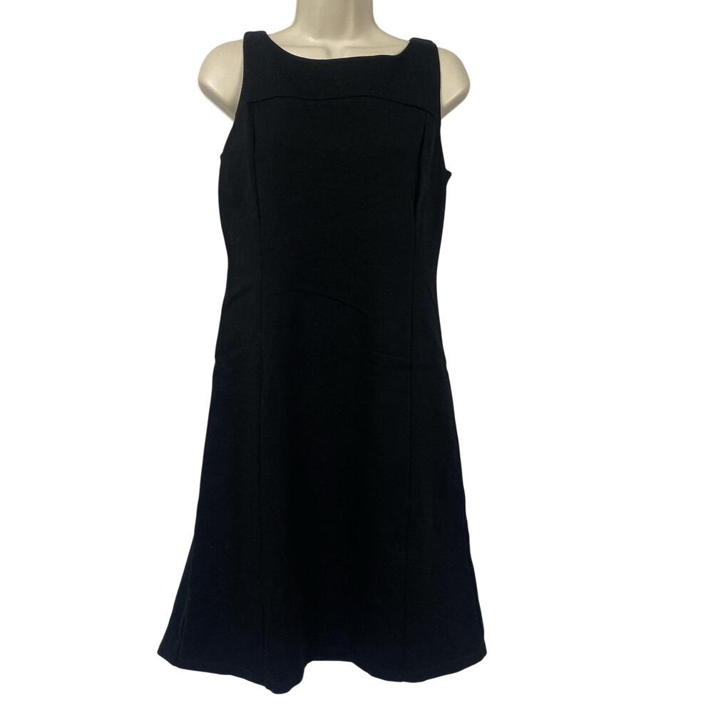 Eileen Fisher Dress Extra‎ Small Black Sleeveless Knit Tank Sheath Minimalist XS